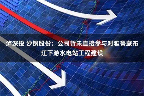 泸深投 沙钢股份：公司暂未直接参与对雅鲁藏布江下游水电站工程建设